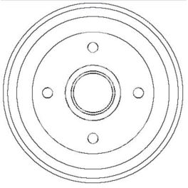 bęben hamulcowy Peugeot 106 -1996 4śr. - zamiennik włoski OMC
