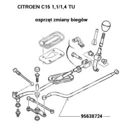 cięgno biegów główne Citroen C15 1,4 TU 684mm/13mm (NFP) (oryginał Citroen)