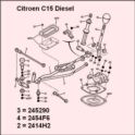 cięgno biegów Citroen, Peugeot 300/2x12 BE3 regulowane Citroen C15-D (oryginał Citroen)