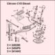 cięgno biegów główne Citroen C15 698mm BE dolne (oryginał Citroen)
