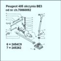 cięgno biegów Citroen, Peugeot 118/2x9 BE3 bez regul. Peugeot 405 |- (oryginał Peugeot)
