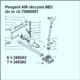 cięgno biegów Citroen, Peugeot 101/2x9 BE3 bez regulacji Peugeot 405 (oryginał Peugeot)