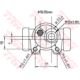 cylinderek hamulcowy AX/SAXO/106 lewy BDX CRCI 19,05 (TRW)