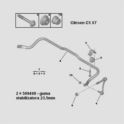 guma stabilizatora Peugeot 407 środkowa na drążek 23,5mm (oryginał Peugeot)