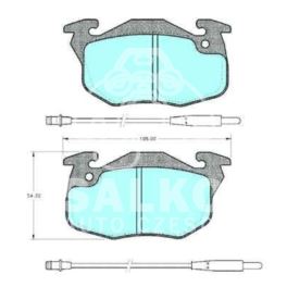 klocki hamulcowe Citroen AX/ C15/ ZX/ Peugeot 106/ 306/ 405 - zamiennik włoski SAMKO