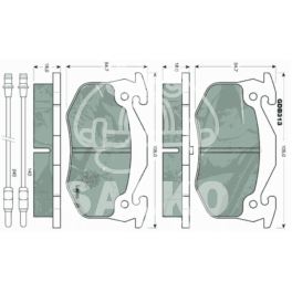 klocki hamulcowe Citroen BX przód system Bendix - (producent niemiecki TRW)