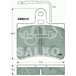 klocki hamulcowe Citroen C35 tył system CITROEN (producent niemiecki TRW)