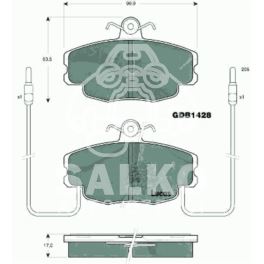 klocki hamulcowe ESPACE 4x4 ABS przód (producent niemiecki TRW)