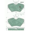 klocki hamulcowe LAGUNA 1,8 -1995 system LUCAS (producent niemiecki TRW)