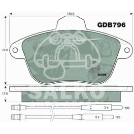 klocki hamulcowe Peugeot 605 91- BDX (PFK298) (producent niemiecki TRW)