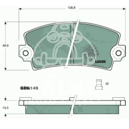 klocki hamulcowe Renault 21 /25 tył BDX (PFK66) (producent niemiecki TRW)