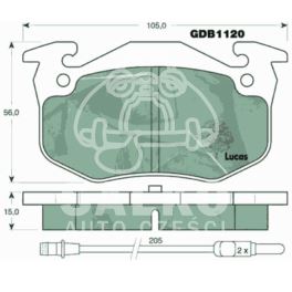 klocki hamulcowe SAFRANE 3,0 tył BDX (producent niemiecki TRW)