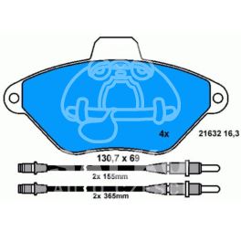 klocki hamulcowe Citroen XANTIA przód system Bendix 69,0mm - niemiecki oryginał ATE