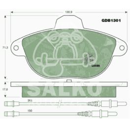 klocki hamulcowe Citroen XANTIA przód system Bendix 71,4mm (producent niemiecki TRW)