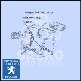 korek wlewu oleju Citroen, Peugeot 1,6/1,9 XU gaźnikowe -1986 (oryginał Peugeot)