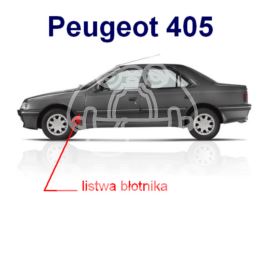 listwa błotnika Peugeot 405 prawy przód 69mm (używane)