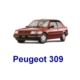 maska Peugeot 309 czerwona (używane)