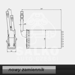 nagrzewnica - wkład Citroen AX 1991-/ SAXO/ Peugeot 106 - nowa w zamienniku