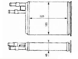 nagrzewnica - wkład Peugeot BOXER/ Citroen JUMPER -1999 - zamiennik Hart
