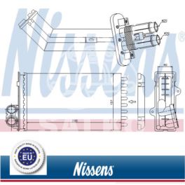 nagrzewnica - wkład Renault LAGUNA - zamiennik duński NISSENS do wersji Valeo - komplet z rurkami