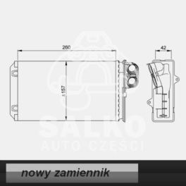 nagrzewnica - wkład Renault LAGUNA I typ VALEO - nowa w zamienniku Hart