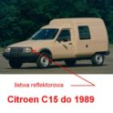 listwa na błotnik przy reflektorze Citroen C15 do 1989 lewy przód - używana