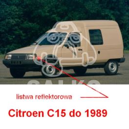 listwa na błotnik przy reflektorze Citroen C15 do 1989 lewy przód - używana