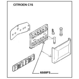 obudowa bezpieczników Citroen C15 KPL z pokrywą (6-B) (oryginał Citroen)