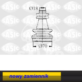 osłona przegubu Citroen C15/ Peugeot 205/ 309 (TALBOT) od strony skrzyni biegów (zestaw)- zamiennik francuski SASIC