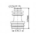 osłona przegubu Renault 63x28/O prawy s.b. - zamiennik francuski SASIC