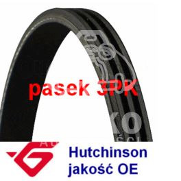 pasek rowkowany 3PK-775 do wspomagania Renault 19 - OEM francuski Hutchinson