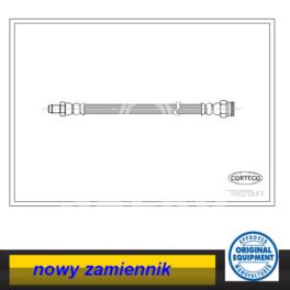 przewód hamulcowy elastyczny Citroen JUMPER/ Peugeot BOXER tył lewy +ABS - zamiennik włoski Corteco