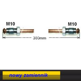 przewód hamulcowy metalowy 0380mm M10xM10 - zamiennik duński OJD