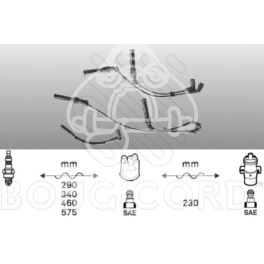 przewody zapłonowe Citroen 1,9-16v SAE 5-prz. francuski oryginał Bougicord