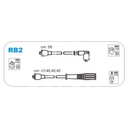 przewody zapłonowe Renault 1,1C...DIN/DIN (59cm) - zamiennik polski JANMOR