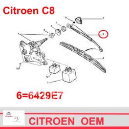 ramię wycieraczki Peugeot 306 I tył HB VALEO (oryginał Citroen)