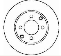 tarcza hamulcowa Citroen Xsara/ Peugeot 206/ 306 na przód (pełne) - włoski zamiennik Brembo