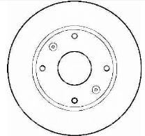 tarcza hamulcowa Citroen Saxo/ Xsara/.. Peugeot 106/ 206/ 306... przód wentylowane - włoski zamiennik Brembo