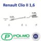 tłumik Renault CLIO II 1,6i K7M środkowy - zamiennik polski POLMO