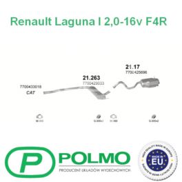 tłumik LAGUNA 1,8/2,0/2,2D końcowy - zamiennik polski POLMO