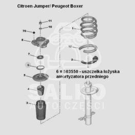 uszczelniacz łożyska amortyzatora przód BOXER/ JUMPER (oryginał Peugeot)