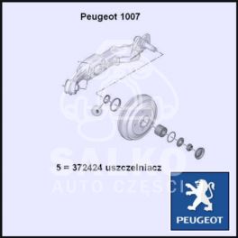 uszczelniacz łożyska 31x39x7,5 (bębnowe) tył (oryginał Peugeot)
