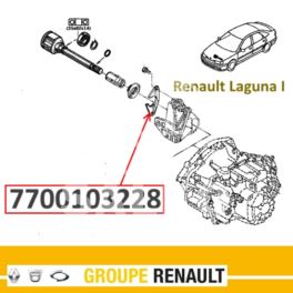 zabezpieczenie półosi prawej w podporze Renault LAGUNA I - oryginał Renault