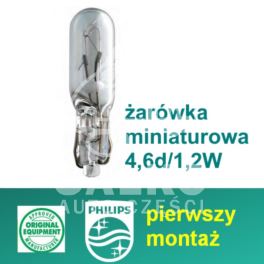 żarówka kontrolna/wsuwana 1,2W 12V miniaturowa - oryginał holenderski Philips