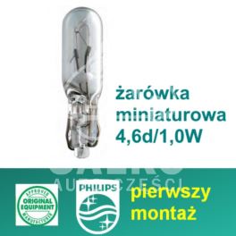 żarówka kontrolna/wsuwana 1,0W 12V miniaturowa - oryginał holenderski Philips