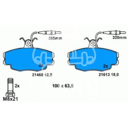 klocki hamulcowe Citroen ZX 4-czujniki system LUCAS - niemiecki oryginał ATE