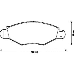 klocki hamulcowe Peugeot 206 po 11.2000r system BOSCH - niemiecki oryginał Bendix