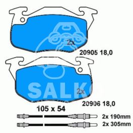 klocki hamulcowe Peugeot 106 system Bendix - niemiecki oryginał ATE