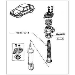 osłona amortyzatora Renault 19 /MEGANE przód (OEM Renault)