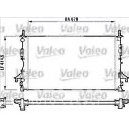 chłodnica LAGUNA II 1,8-16v/1,9DCi 01- +/-AC - francuski oryginał Valeo
